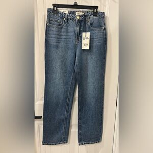 Oat New York High Rise Baby Wide Leg Jeans - Classic Blue